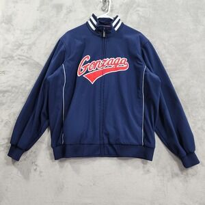 Gonzaga Bulldogs Jacket Mens Large Blue NCAA Basketball Campus Drive Full Zip